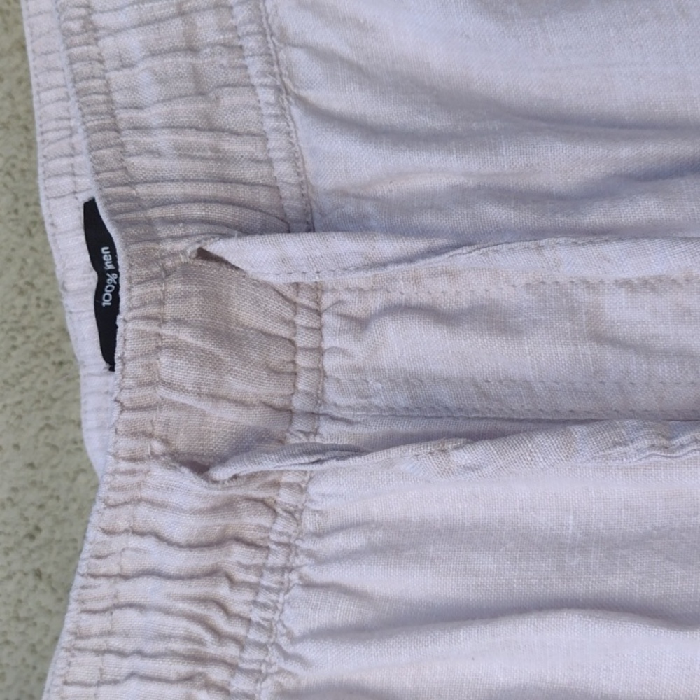 Flawed JNY Light Gray Linen Pants L - Picture 3 of 10